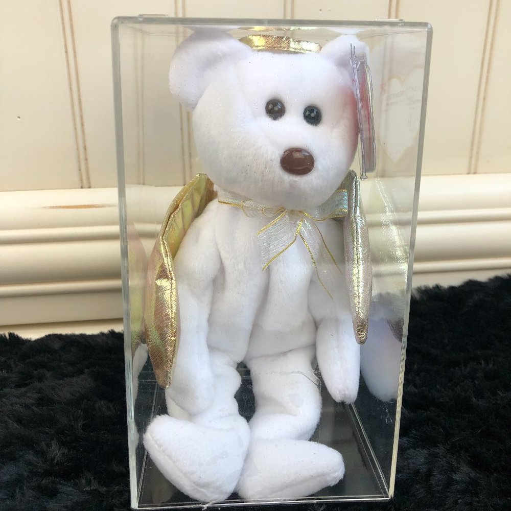 RARE Vintage Ty Beanie Baby Halo II Angel 2000 with Hologram NEW Collectible